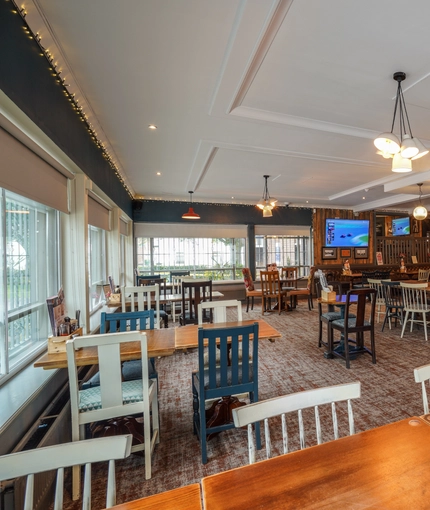interior seating area of the pub