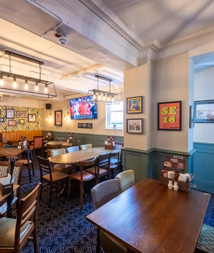 Restaurant area in a pub