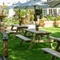 The beer garden at the Wateringbury.