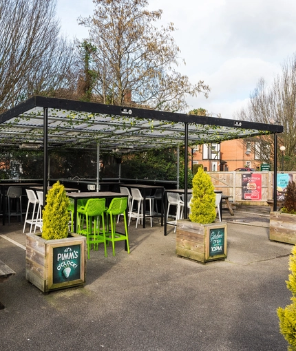 exterior beer garden