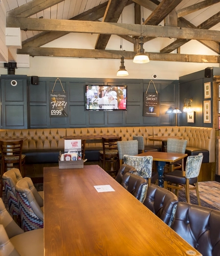 The restaurant seating area of the Sail Makers in Hull.