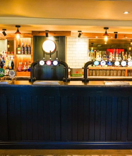 The interior bar at the Pack Horse.