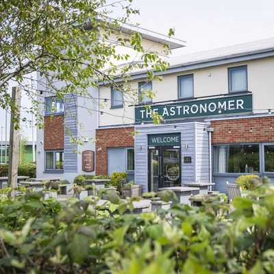 External view of a pub entrance