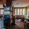 Interior shot of the restaurant seating area
