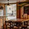 Internal seating area, next to the window at the George Abbot.
