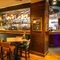 interior restaurant, seating area and a bar