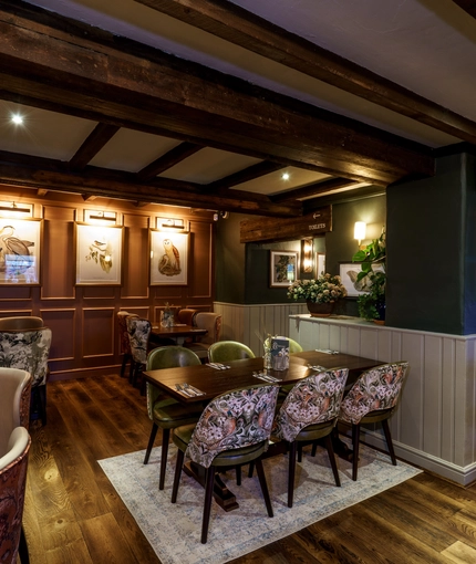 The restaurant area of The Shire Horse.