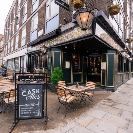 exterior seating area of the bayswater arms