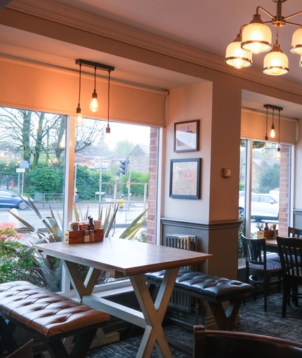 interior restaurant and seating area