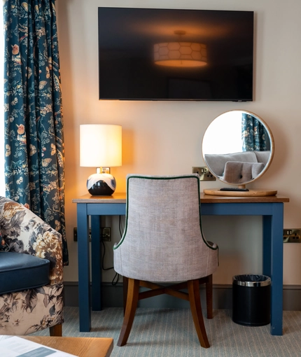 A hotel room at the Wheatsheaf.