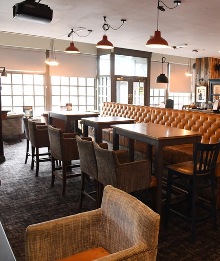 interior restaurant and seating area