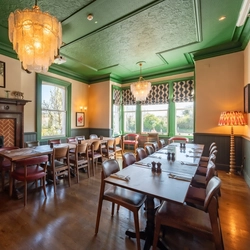 An interior shot of the venue & restaurant area at The Magpie pub.
