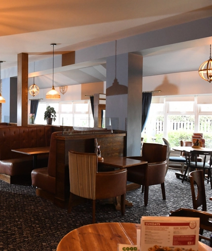 interior restaurant and seating area