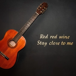 Interior Decor picture depicting a guitar and words