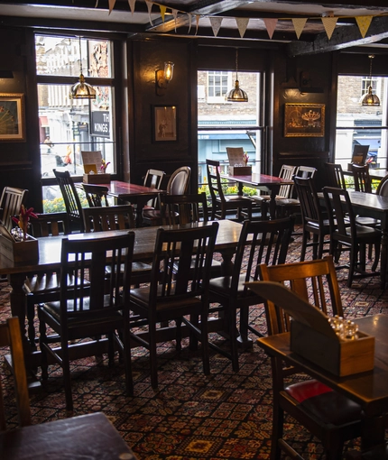interior restaurant and seating area