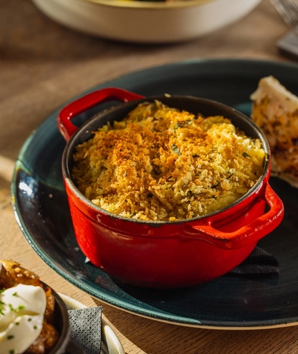 A fish pie dish served at Crafted Venues.