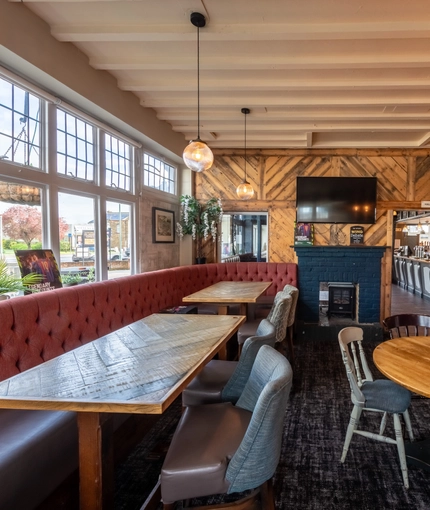 interior restaurant and seating area