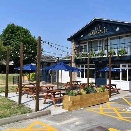 exterior venue and beer garden