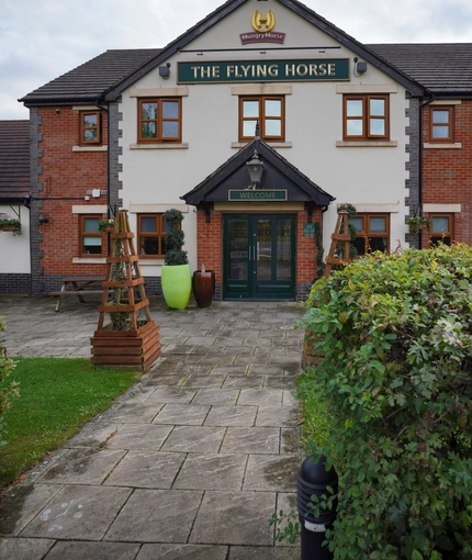 exterior facade of a pub