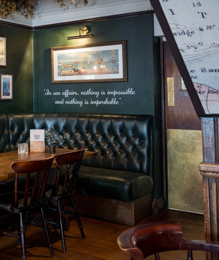 Internal seating area in a pub restaurant
