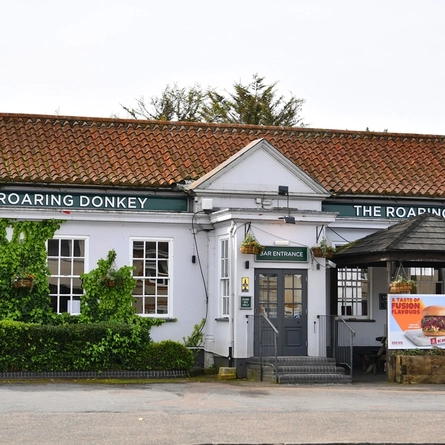 The exterior facade at The Roaring Donkey.