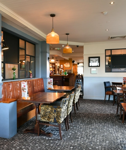 interior restaurant and seating area