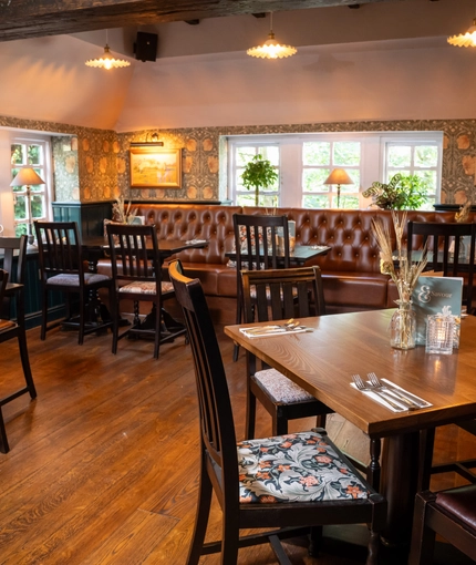 The interior restaurant and seating area at the Old Mill.
