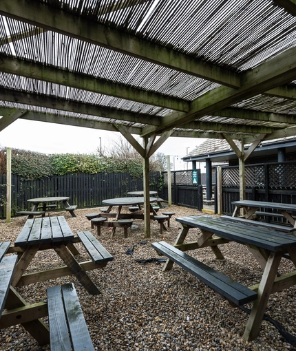 exterior beer garden