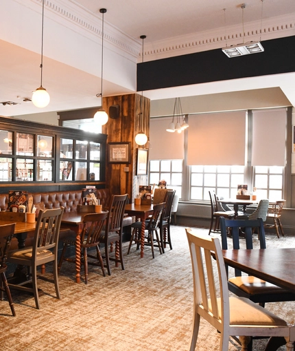 interior restaurant and seating area