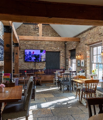 interior seating area of the pub