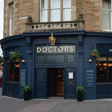 The outside of the Doctors.