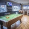 interior seating area with pool table