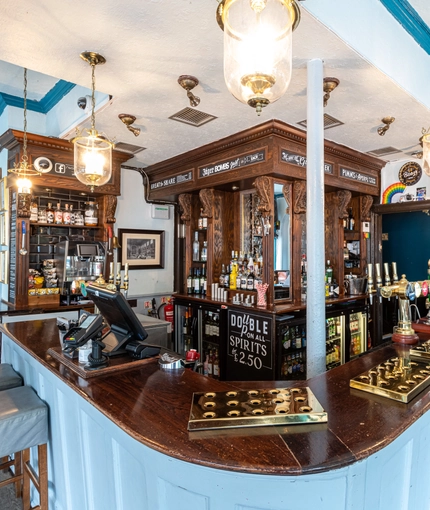 Bar area in a pub