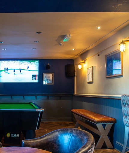 interior pub games with TV