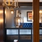 The interior decorative lighting at the poachers.