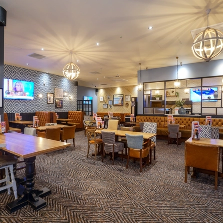 interior seating area of the pub