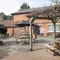 exterior beer garden, tables