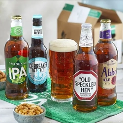 A selection of beers from the Greene King brewery shop