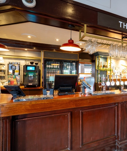 The interior bar area at the Black Horse.