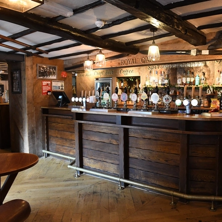 Interior bar area of a pub.