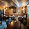 The restaurant area in the Pen & Parchment.