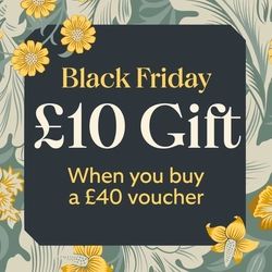 A banner promoting a Black Friday offer of a £10 gift when you buy a £40 voucher, at Chef & Brewer.