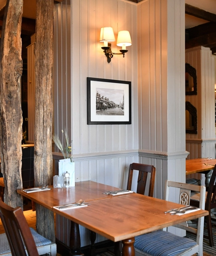 The restaurant area of The Garden House.