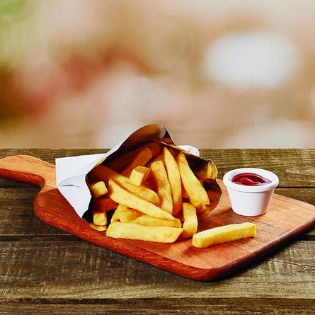 Food in a takeaway container sat on a table