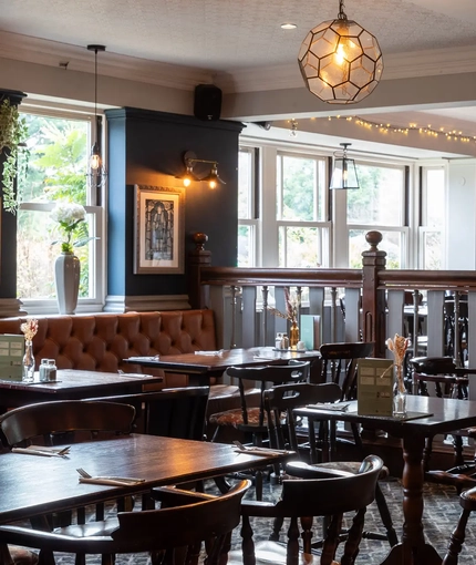 interior seating area of the pub