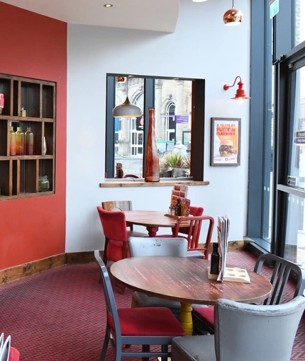 interior restaurant with seating area