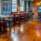 The restaurant area of the George.