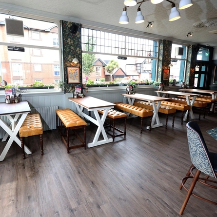 An interior shot of the seating area at The Palmeira in Hove.