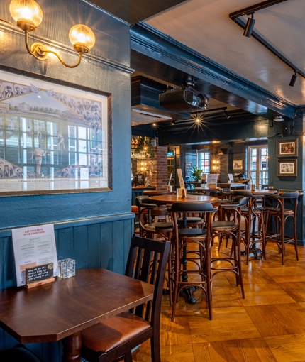 Interior seating / restaurant area of the Allsop Arms