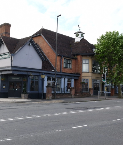 Exterior facade of a pub.